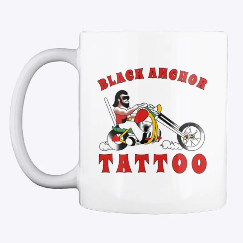 Black Anchor Tattoo Chopper Mug
